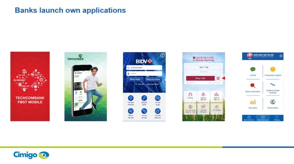 Bank mobile applications in Vietnam 19-4-19