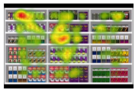 Pack Choice Eye tracking heat map