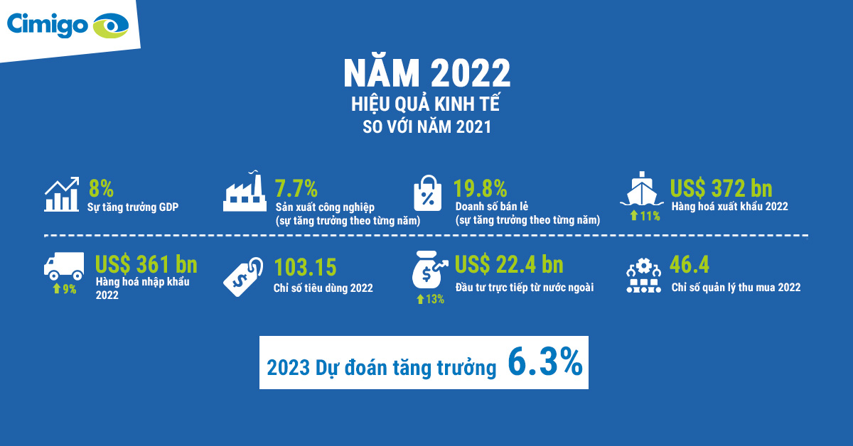 Tăng trưởng GDP Việt Nam 2023 đạt 6.3%