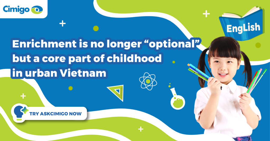 Enrichment is no longer "optional" but a core part of childhood in urban Vietnam