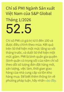 Việt Nam PMI - chỉ số nhà quản trị mua hầng