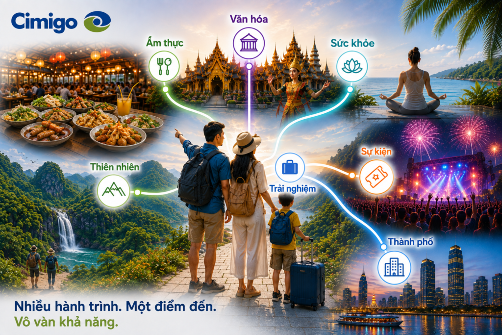 Phân mảnh và chia nhỏ các chuyến đi, một điểm đến, nhiều hành trìn