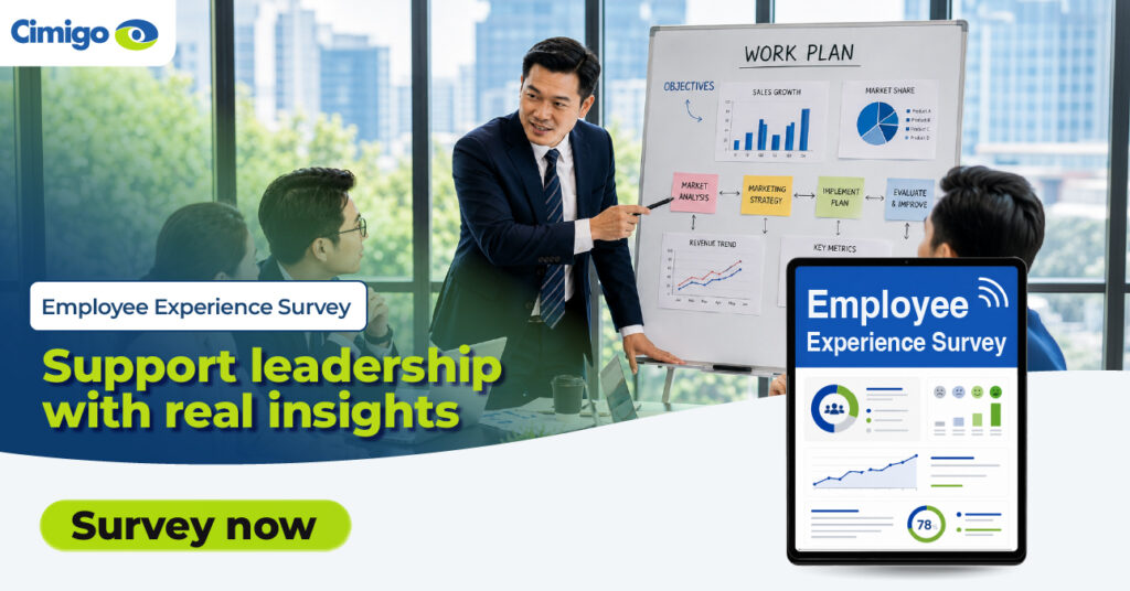 Employee survey dashboards supporting evidence-based HR and leadership decisions